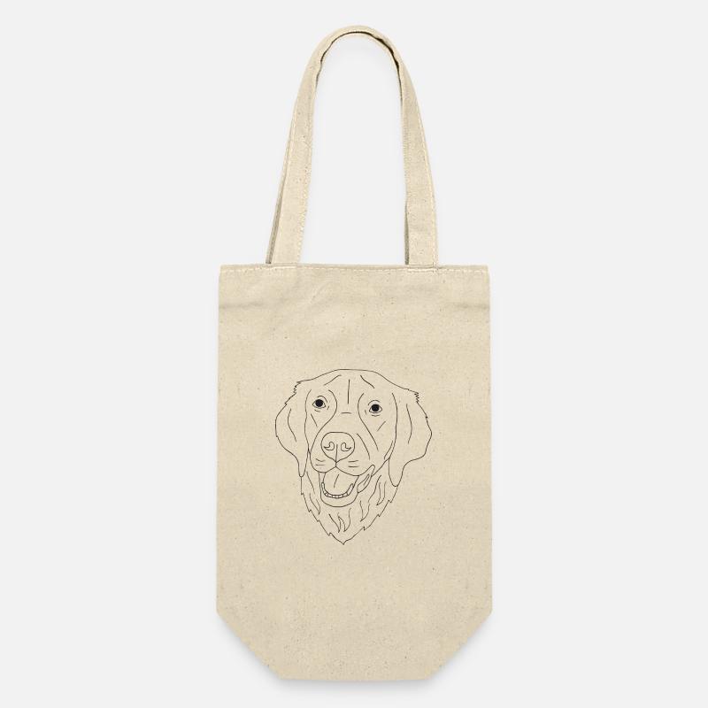 Golden Retriever - Geschenkbeutel für Flaschen - Natur