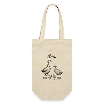 Biele Biele Biele - schwarz - Geschenkbeutel für Flaschen - Natur - Vorne
