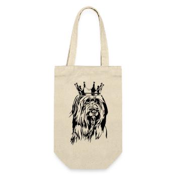 Wäller Krone Hunde Hund Wilsigns - Geschenkbeutel für Flaschen - Natur - Vorne