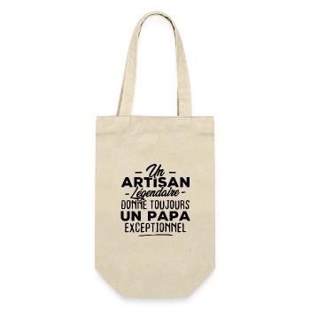 Un artisan légendaire donne un papa exceptionnel - Sac à bouteille - nature - Devant