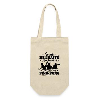 Humour cadeau retraité et jouer ping-pong - Sac à bouteille - nature - Devant