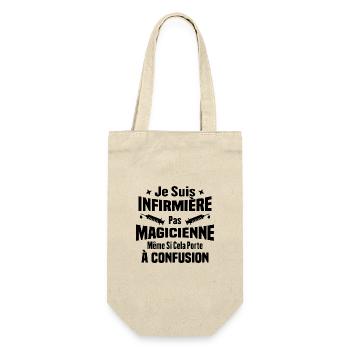 Je suis une infirmière pas magicienne - Sac à bouteille - nature - Devant
