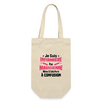 Je suis une infirmière pas magicienne - Sac à bouteille - nature - Devant