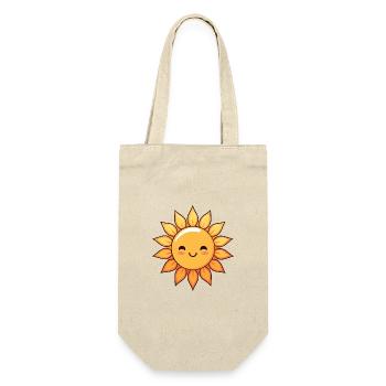 Lachende Sonne Sommer Spass Geschenk - Geschenkbeutel für Flaschen - Natur - Vorne