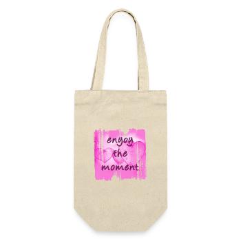 Enyoy The Moment Pink Hearts - Gift Bag for Bottles - nature - Front
