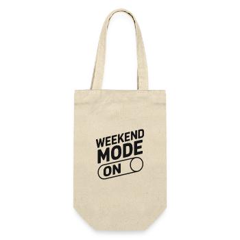 Weekend Mode On - Gift Bag for Bottles - nature - Front