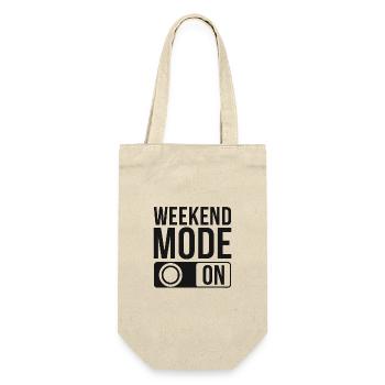 Weekend Mode On - Gift Bag for Bottles - nature - Front