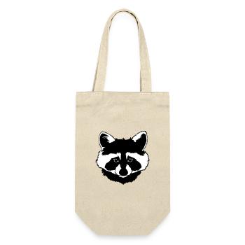 Raccoon head black and white - Gift Bag for Bottles - nature - Front