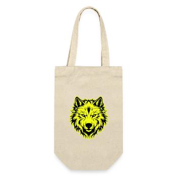 Wolf Head Portrait Icon - Gift Bag for Bottles - nature - Front