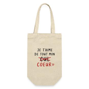 Je t’aime de tout mon cœur - Sac à bouteille - nature - Devant