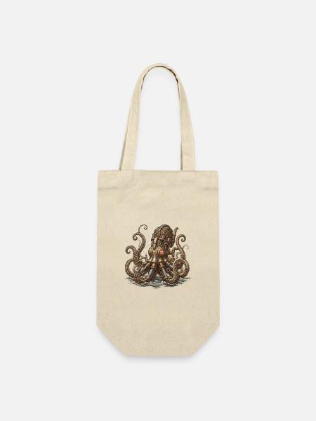 Octopus Steampunk Einfallsreichtum - Geschenkbeutel für Flaschen - Natur