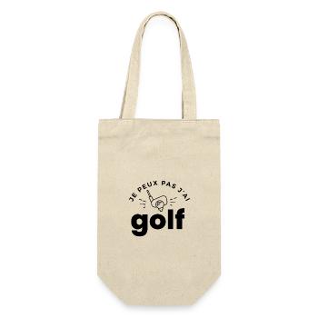Je peux pas j'ai golf - Sac à bouteille - nature - Devant