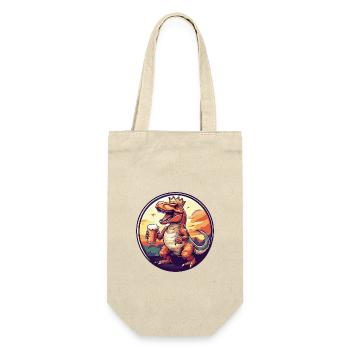 Dinosaur T-Rex Beer Comic - Gift Bag for Bottles - nature - Front