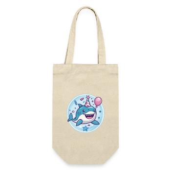 Bande dessinée d’anniversaire de requin - Sac à bouteille - nature - Devant