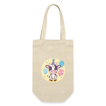Bande dessinée d’anniversaire de vache - Sac à bouteille - nature - Devant