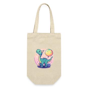 Dinosaur brontosaurus birthday comic - Gift Bag for Bottles - nature - Front