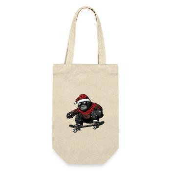 Gorilla Christmas Funny - Gift Bag for Bottles - nature - Front