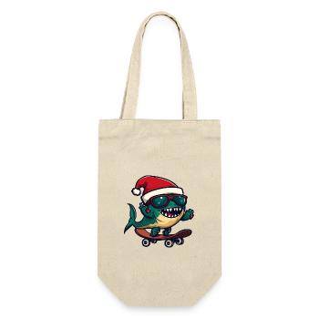 Piranha Poisson Noël Drôle - Sac à bouteille - nature - Devant