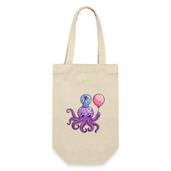 Octopus Birthday Baby - Gift Bag for Bottles - nature - Front