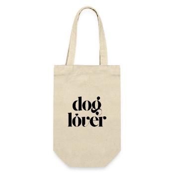 Hundefreund - Geschenkbeutel für Flaschen - Natur - Vorne