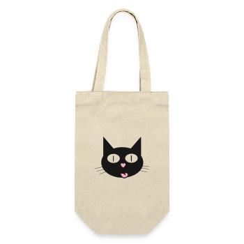 Cute cat, tomcat with heart-shaped nose - Gift Bag for Bottles - nature - Front