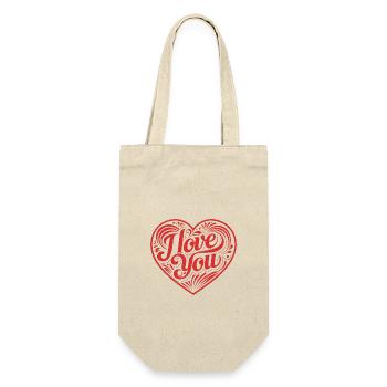 I love You - Valentine' Day - Love - Gift - Gift Bag for Bottles - nature - Front