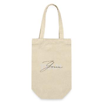 Team Groom - Geschenkbeutel für Flaschen - Natur - Vorne