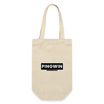 Pingwin Bober Slimak - Geschenkbeutel für Flaschen - Natur - Vorne