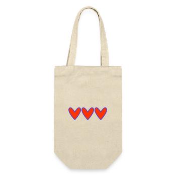 VALENTINSTAG. Junggesellinnenabschied. ICH LIEBE DICH. ICH LIEBE DICH. LIEBE - Geschenkbeutel für Flaschen - Natur - Vorne
