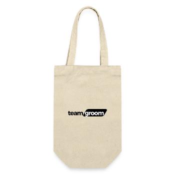 Team Groom - Geschenkbeutel für Flaschen - Natur - Vorne