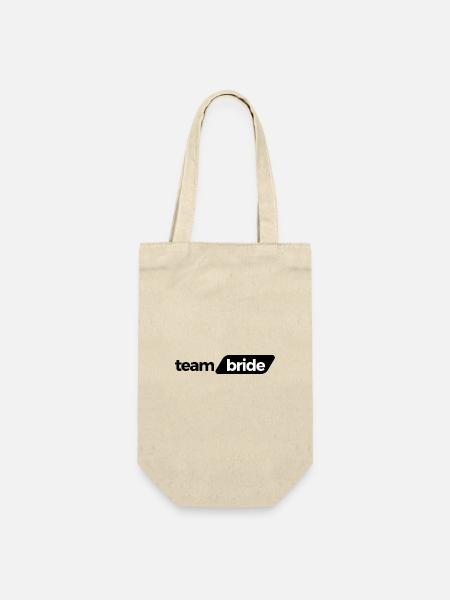 Team Bride - Geschenkbeutel für Flaschen - Natur