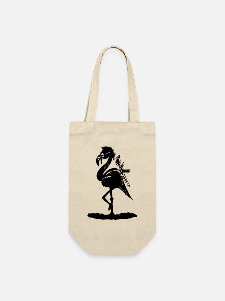 SECURITY Flamingo Clan - Geschenkbeutel für Flaschen - Natur