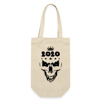 2020 Totenkopf - Geschenkbeutel für Flaschen - Natur - Vorne