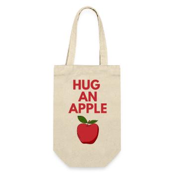 HUG AN APPLE - Gift Bag for Bottles - nature - Front