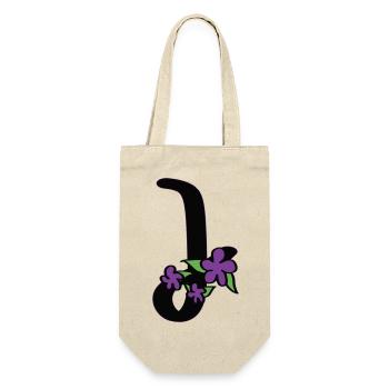 J wie jugendlich - Geschenkbeutel für Flaschen - Natur - Vorne