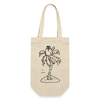 VOGI ! Palme - Geschenkbeutel für Flaschen - Natur - Vorne