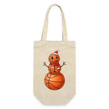 Basketball Cartoon Snowman Winter Sports - Gift Bag for Bottles - nature - Front