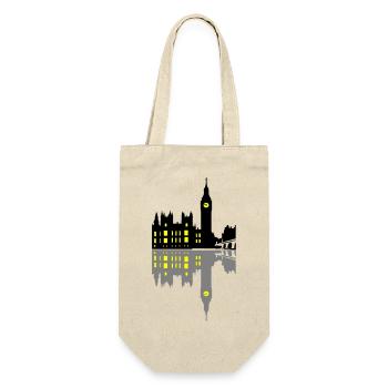 London - Geschenkbeutel für Flaschen - Natur - Vorne