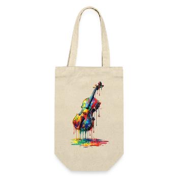 Violin with dripping paint - Gift Bag for Bottles - nature - Front