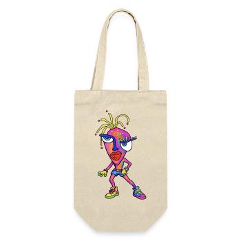 Neon Wild Cartoon Portrait - Gift Bag for Bottles - nature - Front