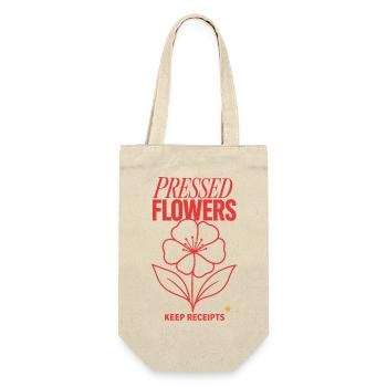 Blumen pressen – Pressed Flowers Keep Receipts - Geschenkbeutel für Flaschen - Natur - Vorne