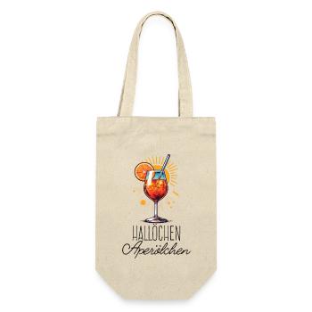 Hello Aperölchen Cocktail Summer Party Shirt - Gift Bag for Bottles - nature - Front