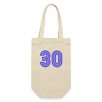 30. 30 ANS. 30e ANNIVERSAIRE. ANNIVERSAIRE 30 ANS. - Sac à bouteille - nature - Devant