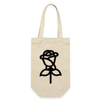Fleur rose - Sac à bouteille - nature - Devant