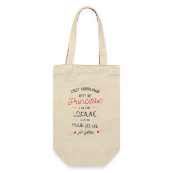 Compliqué d'être Princesse et faire de L'escalade - Sac à bouteille - nature - Devant