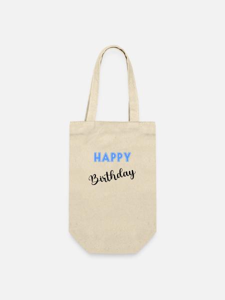 ALLES GUTE ZUM GEBURTSTAG, ALLES GUTE ZUM GEBURTSTAG, GEBURTSTAG, GEBURTSTAG - Geschenkbeutel für Flaschen - Natur