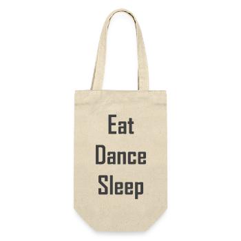 Eat dance sleep - dein Herz schlägt für´s Tanzen - Geschenkbeutel für Flaschen - Natur - Vorne