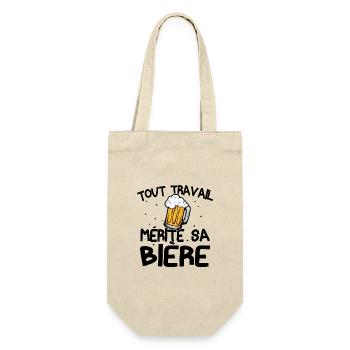 Tout travail mérite sa bière - Sac à bouteille - nature - Devant