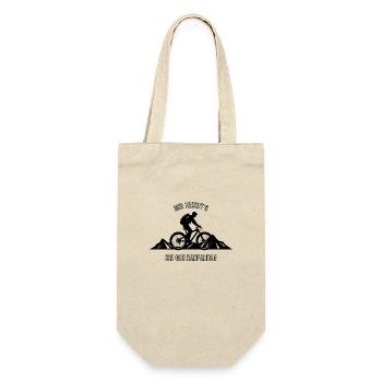 Mir reicht's ich geh radfahren - Geschenkbeutel für Flaschen - Natur - Vorne