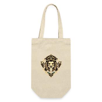 Lion portrait in art deco style - Gift Bag for Bottles - nature - Front
